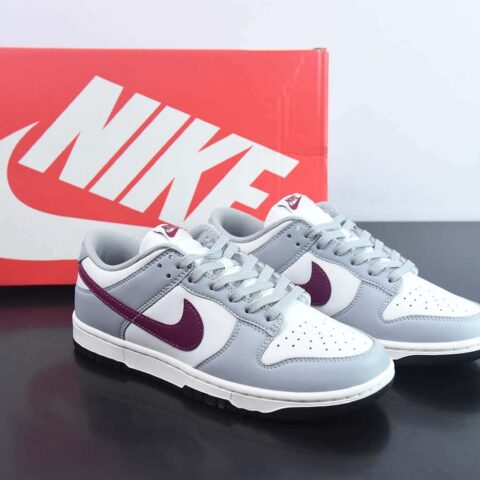 Nike SB Dunk Low RETRO "Grey White" 灰酒红低帮运动板鞋 货号：DD1503 122