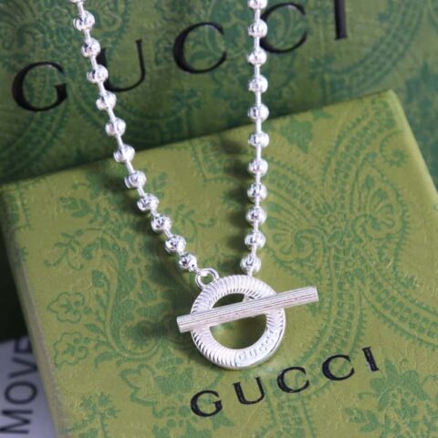 新款古驰gucci 银珠链式项链 手链