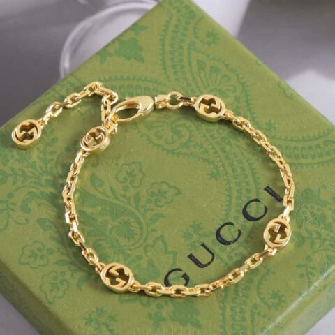 新款古驰gucci金色双G项链 手链