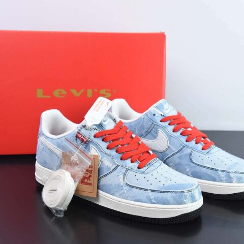 Nk Air Force 1 Low 李维斯联名 牛仔布空军一号低帮休闲板鞋 货号：LE5050-012