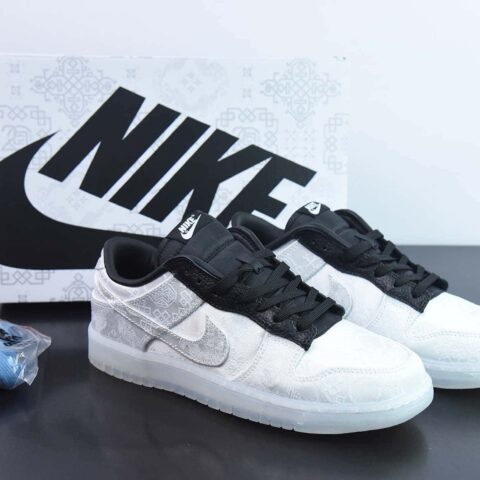 NK Dunk Low 藤原浩三方联名白丝绸低帮运动鞋 货号：FN0315-110