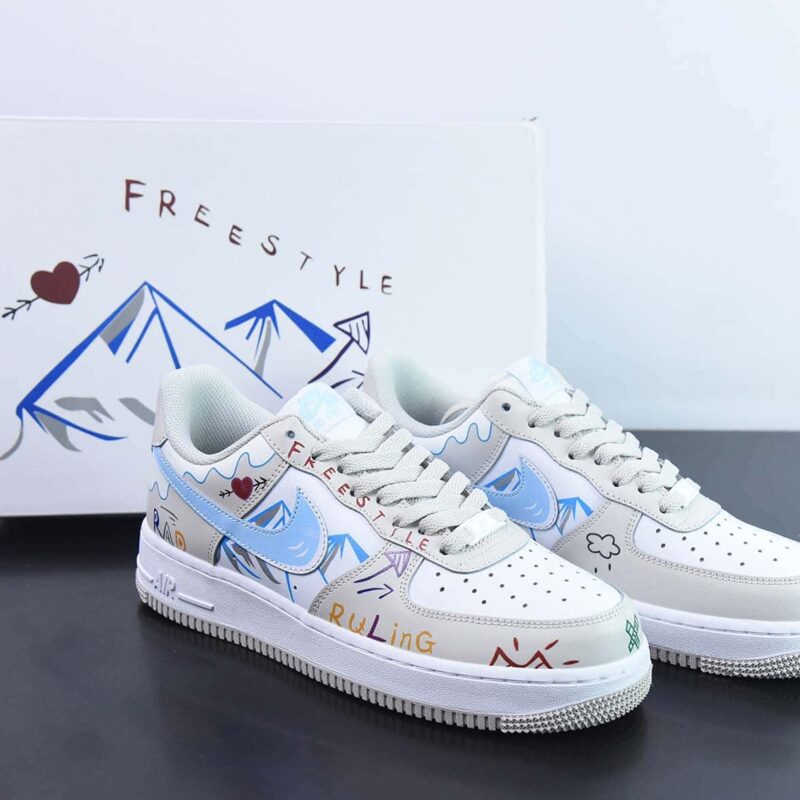 Nike Air Force 1 Low’07 雪山 配色 空军一号低帮休闲板鞋 货号：CW2288-219