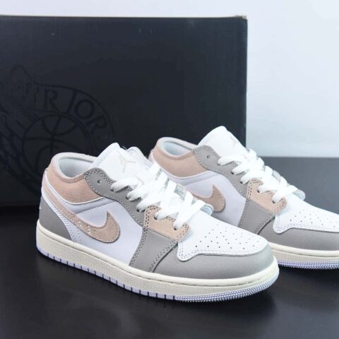 NK Air Jordan 1 Low OG EX 解构白灰黄低帮运动鞋 货号：DN1635-002