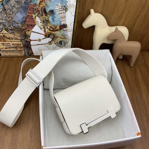 Hermès geta 木屐包 chevre 山羊皮 nata 奶油白 i2 银扣