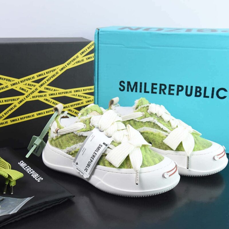 SMILEREPUBLIC Canvas Sneakers Low 松糕厚底增高低帮反系带乞丐风帆布运动鞋