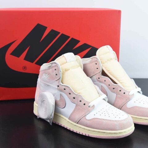 Air Jordan 1 高帮" Washed Pink " AJ1 水洗粉白高帮球鞋 货号：FD2596-600