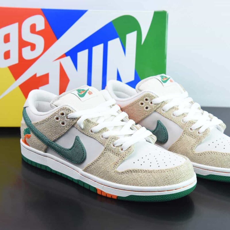 NK Dunk Low 联名米白绿撕撕乐低帮运动鞋 货号：FD0860-001