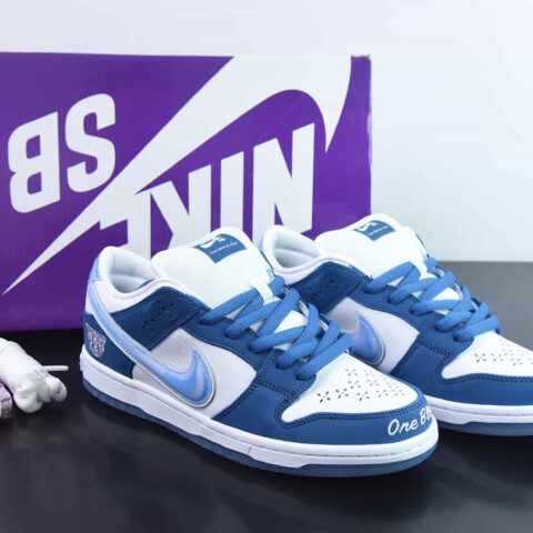 Nike SB Dunk “Release Date” 三方联名 蓝白色低帮运动鞋 货号：FN7819-400