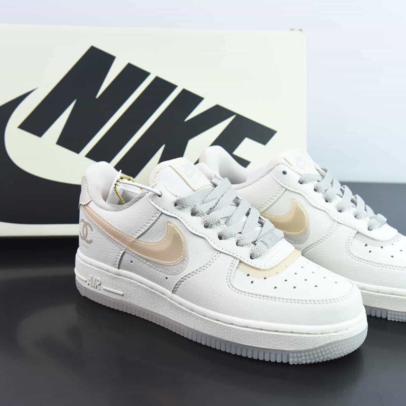 LAP69001337 空军一号联名奢侈品大牌-#香奈儿#Chanel &Nike Air Force 1 Low 货号：CW1574-807