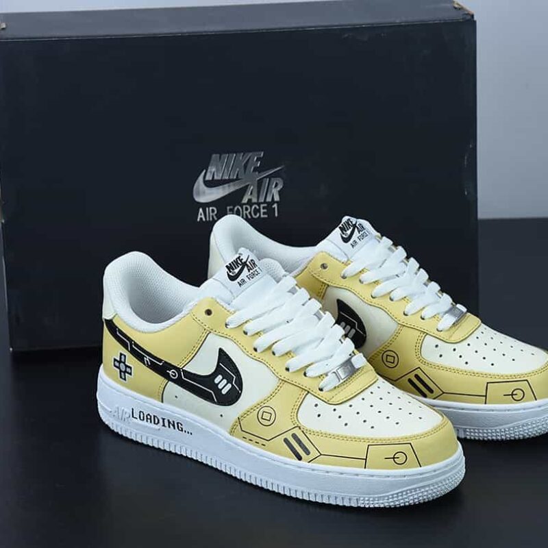NK Air Force 1 Low PS5 电玩黑白黄 货号CW2288-113 空军一号低帮百搭休闲运动板鞋