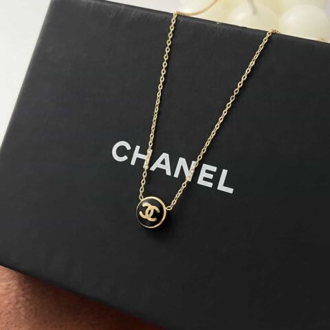 新款☑️CHANEL香奈儿金色双c金豆豆项链