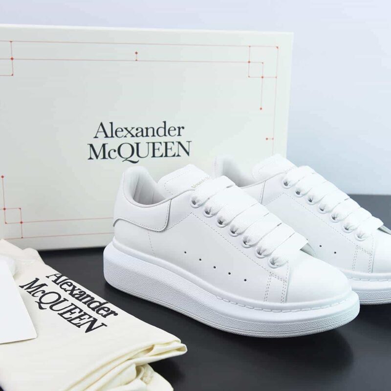 Alexander McQueen/亚历山大麦昆 松糕鞋厚底增高小白鞋