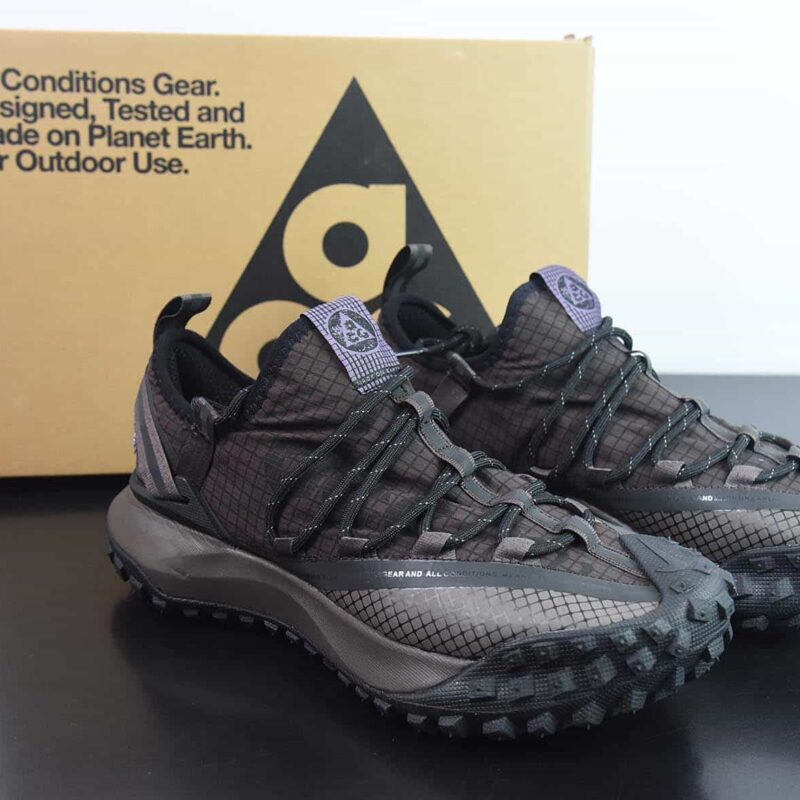 Nike ACG Mountain Fly Low GORE-TEX 户外登山运动鞋/黑紫 货号：DC660 001