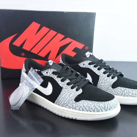 NK Air Jordan 1 Low OG "Black Cement" AJ1 乔1黑水泥 低帮文化休闲板鞋 货号：CZ0790-001