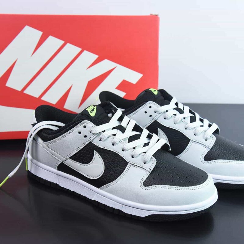 SB Dunk Low"Grey Panda Volt"扣篮系列低帮休闲运动滑板板鞋“影子灰黑荧光绿”FD9756-001