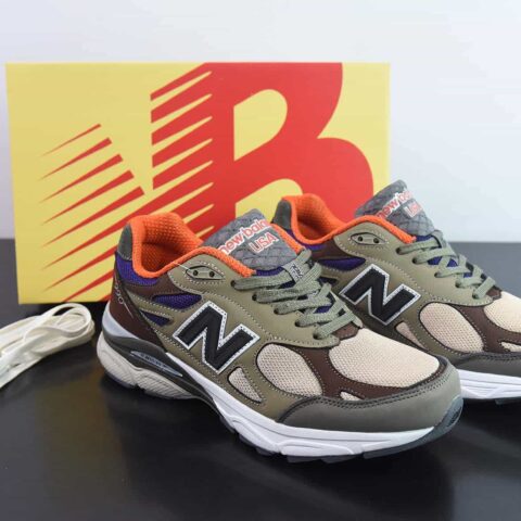 Made in USA M990V3"Khaki/Orange"三代系列低帮美产血统经典复古休闲运动百搭老爹跑步鞋“卡其深棕橙”M990BT3