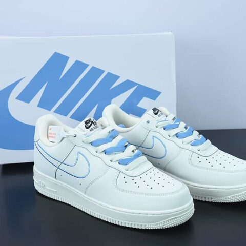 Nk Air Force 1'07 Low 蓝色电绣勾 空军一号低帮休闲板鞋 货号CL6326-118