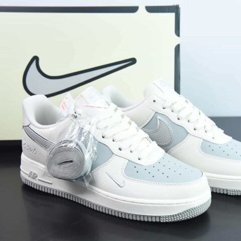 Nike Air Force 1 Low 米灰拼接小勾空军一号低帮百搭 货号:BM2023 101