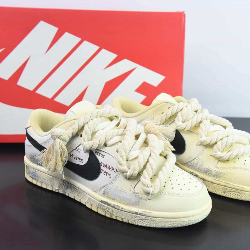 Nike Dunk Low"WhiteSail' 热浪制造  氧化做旧麻绳绑带浸染沙漠低帮板鞋DD1503-121