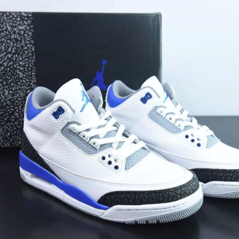 Air Jordan AJ3 赛车蓝男子运动鞋 货号：CT8532-145