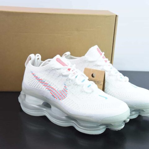 NK Air Max Scorpion Flyknit"White Hot Punch"天蝎座系列2022款超级大气垫系列前卫增高低帮休闲运动慢跑鞋货号：DV7402-100