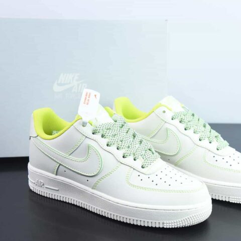 Nk Air Force 1'07 Low 兔八哥白绿满天星 空军一号低帮休闲板鞋 货号:315122-909