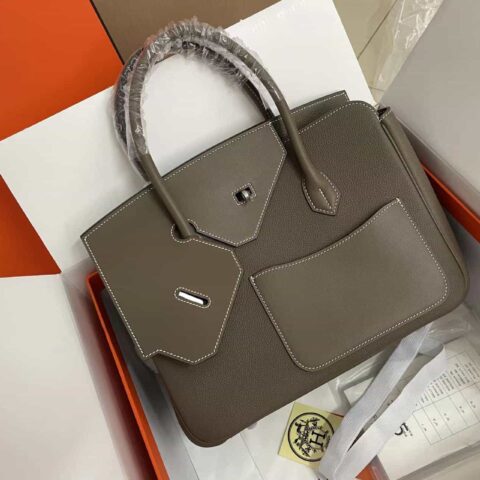 Hermès brikin desordre d e sordre限量版 30cm大象灰