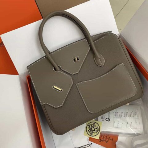 Hermès brikin desordre d e sordre限量版 30cm大象灰