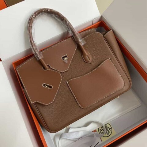 Hermès brikin desordre d e sordre限量版 30cm金棕