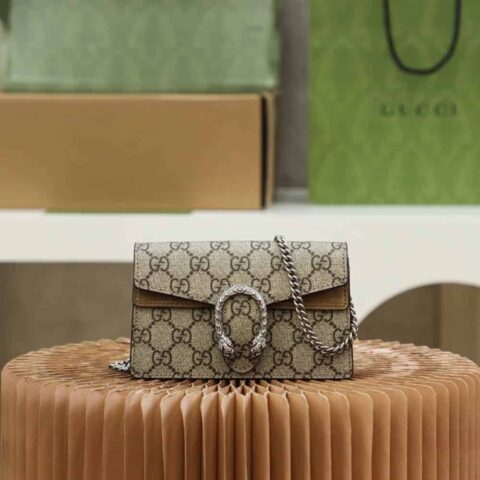 GUCCI Dionysus系列GG Supreme帆布超迷你手袋 476432 KHNRN 8642