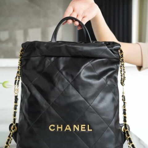 CHANEL 22 双肩背包 AS3859黑色