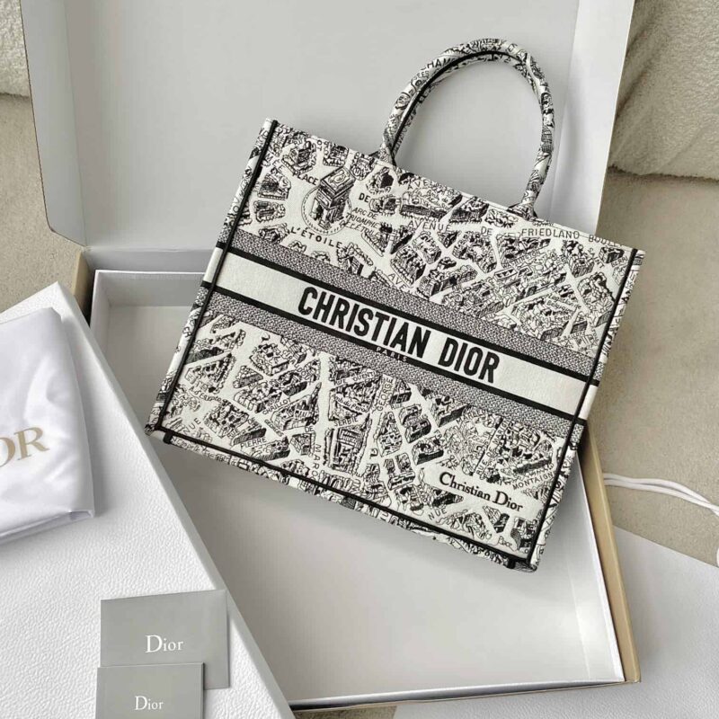 DIOR 大号BOOK TOTE M1286 23夏季"巴黎地图"