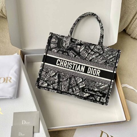 DIOR 中号BOOK TOTE M1296 23夏季”巴黎地图”