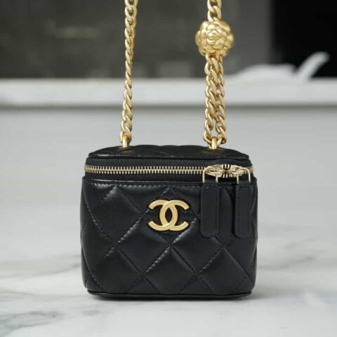 CHANEL 23s春夏新款 山茶花调节扣 小盒子 AP2292黑色