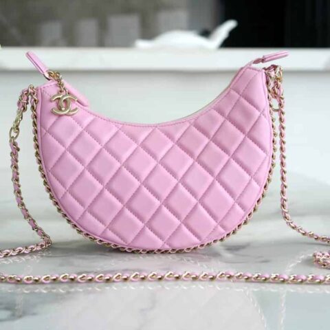 CHANEL 23p月亮/月牙包 AS3917粉色