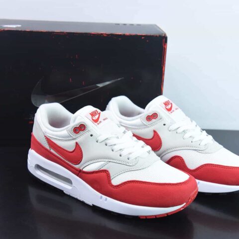 Nike Air Max 1 2022复刻 复古休闲跑步鞋 白红色 货号：DQ3989 100