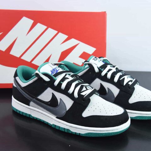 NK SB Dunk Low "85" 黑灰双勾 绑带黑绿 SB低帮运动休闲板鞋 货号：DO9457-133