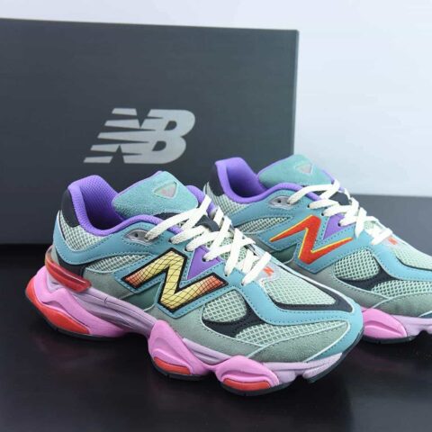 NB新百伦New Balance 9060"Multi-Color"系列复古百搭老爹风小象蹄休闲运动跑步鞋“工业绿粉彩虹”货号U9060WRB