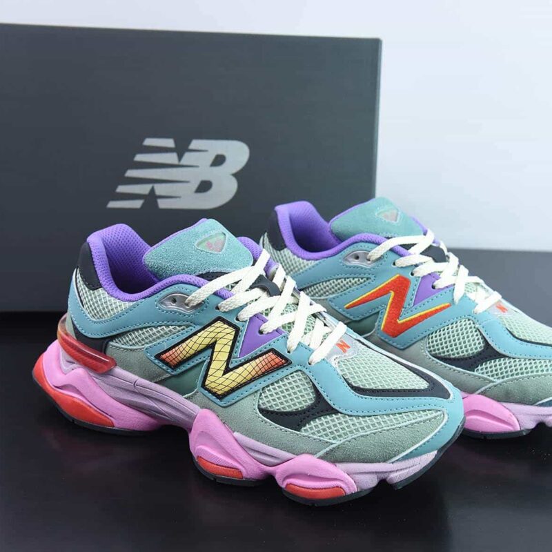 NB新百伦New Balance 9060"Multi-Color"系列复古百搭老爹风小象蹄休闲运动跑步鞋“工业绿粉彩虹”货号U9060WRB