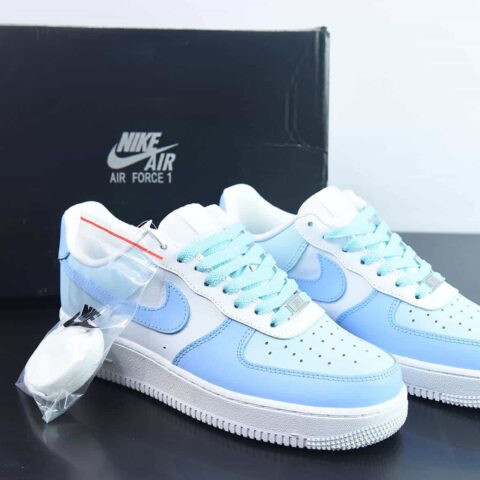 耐克Nike Air Force 1’07 Low"Light Blue/Jade/White"空军一号经典低帮百搭休闲运动板鞋“拼色浅蓝玉白”CW2299-111
