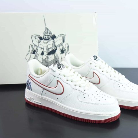 Nike Air Force 1 07 LV8"GUNDAM"空军一号经典百搭休闲运动板鞋“米白红高达”KK1256-658
