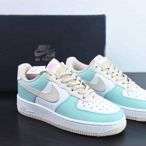 Nike Air Force 1’07 LV8"Mint/White/Khaki"空军一号经典低帮百搭休闲运动板鞋“拼接薄荷绿粉卡其”DV7762-300