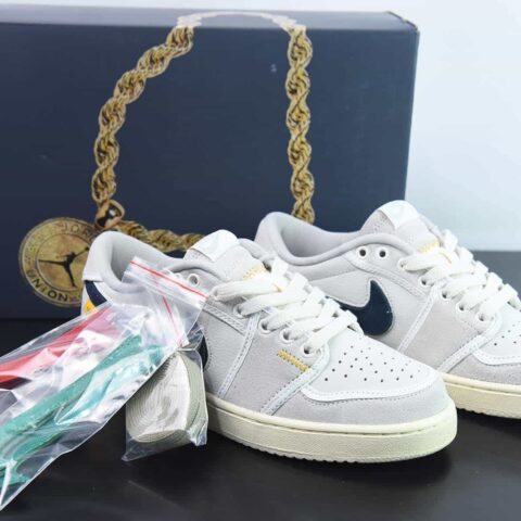 AJ1 换勾 UN联名 白联名脚趾 Union LA x Air Jordan 1 KO Low "white" 纯原低帮 货号：DO8912