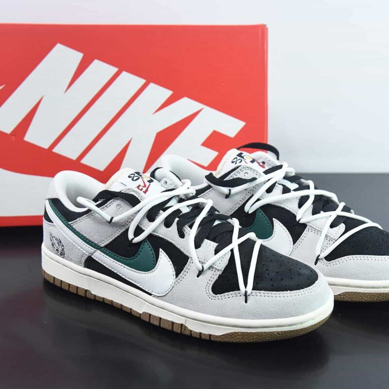 NK SB Dunk Low "85" 白绿双勾绑带 SB低帮运动休闲板鞋  货号：DO9457-134