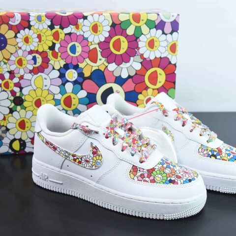 Air Force 1’07 Low"White/Murakami Takashi"空军一号“白彩色村上隆太阳花”货号DD8959-100