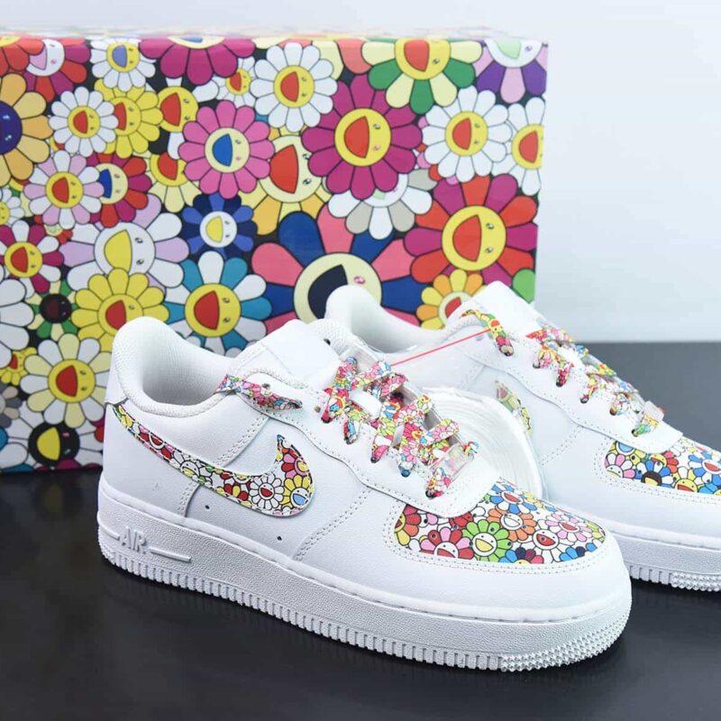 Air Force 1’07 Low"White/Murakami Takashi"空军一号“白彩色村上隆太阳花”货号DD8959-100