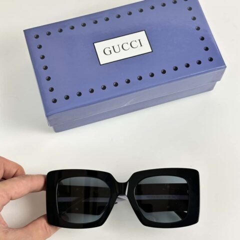 GUCCI古驰古法竹节双Glogo女士太阳眼镜