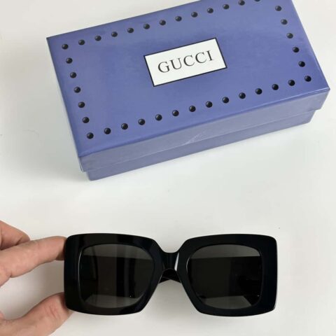 GUCCI古驰古法竹节双Glogo女士太阳眼镜