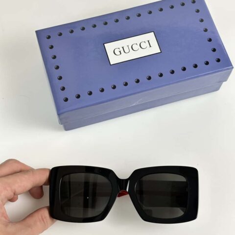 GUCCI古驰古法竹节双Glogo女士太阳眼镜