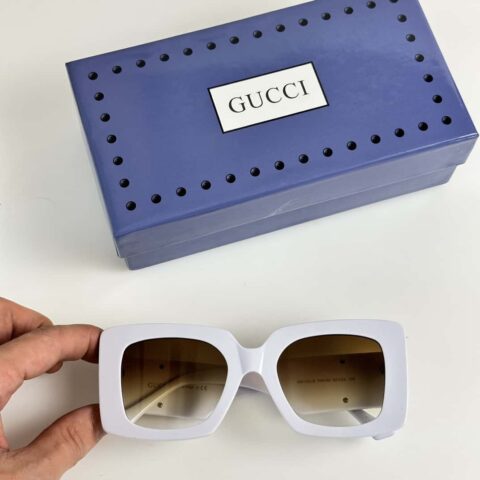 GUCCI古驰古法竹节双Glogo女士太阳眼镜